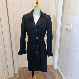 BRAETAN Women's Black Trench Coat in Size Large